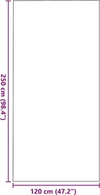vidaXL Χαλάκι Εξώπορτας Μαύρο 120 x 250 cm 100% Πολυαμίδιο