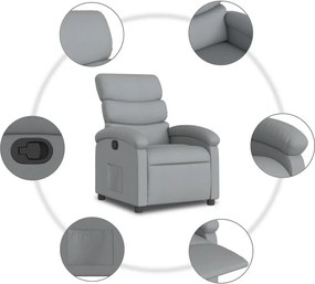 vidaXL Πολυθρόνα Ανακλινόμενη Ανοιχτό Γκρι Υφασμάτινη