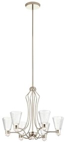 Πολυέλαιος Κρεμαστό Φωτιστικό LED 36W Νίκελ Dimmable ΙΡ44 Kayva QN-KAYVA13-PN Quintiesse Elstead Lighting-QN-KAYVA13-PN-Νίκ QN-KAYVA13-PN