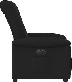 vidaXL Πολυθρόνα Ανακλινόμενη Ηλεκτρική Μαύρη Υφασμάτινη