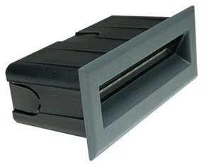Φωτιστικό Τοίχου Χωνευτό LED 5W IP65 3000K Σκούρο Γκρι Step E324 Zambelis-E324-Μαύρο E324