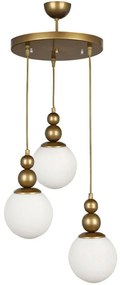Φωτιστικό Οροφής Latona 0216716 30x30x85cm 3xE27 60W Gold Megapap Metal