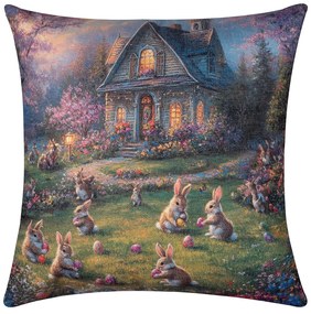 Πασχαλινή Μαξιλαροθήκη (45x45) Silk Fashion easter2025-3