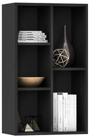 vidaXL Ραφιέρα / Βιβλιοθήκη Μαύρη 50 x 25 x 80 εκ. από Επεξ. Ξύλο