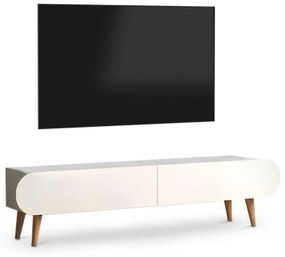 Έπιπλο τηλεόρασης Lotus Megapap χρώμα λευκό 120x30x40εκ.