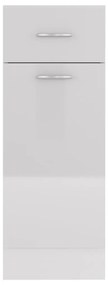 Ντουλάπι με Συρτάρι Γυαλιστερό Λευκό 30x46x81,5 εκ. Επεξ. Ξύλο - Λευκό
