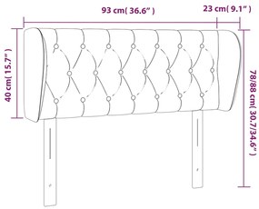 Κεφαλάρι με Πτερύγια Σκούρο Πράσινο 93x23x78/88 εκ. Βελούδινο 3117519
