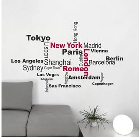 Αυτοκόλλητα τοίχου βινυλίου Cities L 82002 Ango-82002-Ροζ 82002