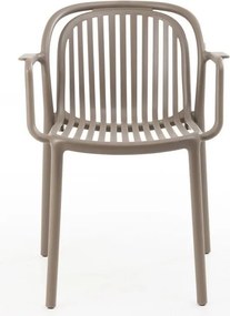 Πολυθρόνα Choho pp σε cappuccino απόχρωση 57x50x77