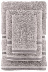 Πετσέτες Etem (Σετ 3τμχ) Grey Palamaiki Towels Set 70x140cm 100% Βαμβάκι