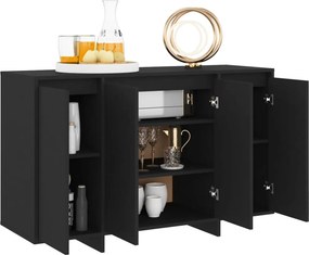 vidaXL Συρταριέρα Μαύρη 120 x 41 x 75 εκ από Μοριοσανίδα