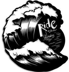 Διακοσμητικό Τοίχου Ride The Waves 891TNL3319 50x57cm Black Wallity Μέταλλο
