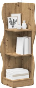 vidaXL Γωνιακό ράφι Artisan Δρυς 34 x 33 x 102 εκ Επεξεργασμένο Ξύλο
