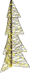 vidaXL Χριστουγεννιάτικο Δέντρο 160 LED Θερμό λευκό 150 cm Ρατάν