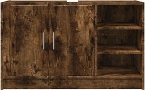 vidaXL Ντουλάπι Νιπτήρα Καπνιστή Δρυς 90x29x55 εκ. Επεξεργασμένο Ξύλο