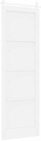 vidaXL Συρόμενη Πόρτα Λευκό 78 x 232 cm Μασίφ ξύλο πεύκου και χάλυβας