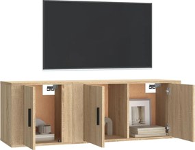 vidaXL Σετ Επίπλων Τηλεόρασης 2 Τεμαχίων Sonoma Δρυς Επεξ. Ξύλο