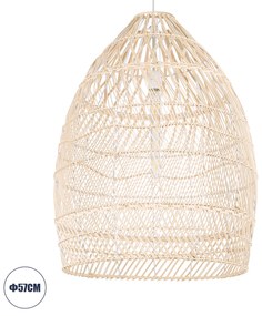 01810 GloboStar® GLOBOSTAR® MALIBU 01810 Boho Κρεμαστό Φωτιστικό Οροφής με Ντουί 1 x E27 AC 220-240V IP20 - Μπεζ - Μ57 x Π57 x Υ75cm