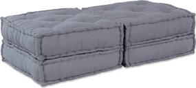 vidaXL Μονάδα Μοντέρνου Καναπέ 2 pcs Γκρι 140 x 70 x 36 εκ Ύφασμα
