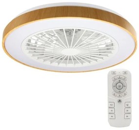 Ανεμιστήρας Οροφής LED 40W Λευκό Όψη Ξύλου 3197 Spotlight 3197 Λευκό