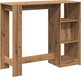 vidaXL Τραπέζι Κονσόλα με Ράφι Καφέ Δρυς 124x46x103,5εκ. Επεξεργ. Ξύλο