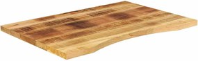 vidaXL Επιφάνεια Γραφείου Καμπύλη 100x50x2,5 εκ Μασίφ Ακατ. Μάνγκο