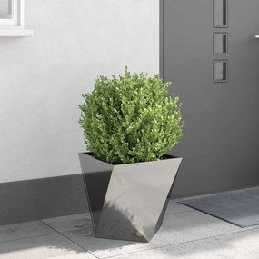 vidaXL Γλάστρα 2 τμχ. Ασημί 40 x 40 x 40 cm Επικαλυμμένος Χάλυβας