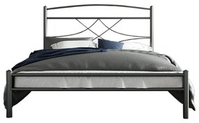 Κρεβάτι Μονό Emma Μεταλλικό Ασημί Σφυρίλατο 110x200cm - CHI-250002