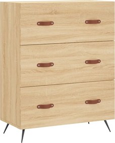 vidaXL Ντουλάπι Sonoma δρυς 69,5 x 34 x 180 εκ. από Επεξεργασμένο Ξύλο