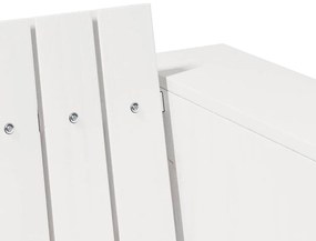 vidaXL Καναπές Κήπου Λευκό 134 x 60 x 62 cm Μασίφ ξύλο πεύκου