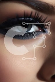 Intra Συλλεκτικό Ξύλινο Παζλ Plywood  4mm - Sultry Woman's Eye με μακριές βλεφαρίδες και σκούρο eyeliner Σε Ξύλινο Κουτί - Διαστάσεις Puzzle: 10x10 cm – 25 κομμάτια