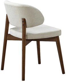Καρέκλα Siena rubberwood σε καρυδί-εκρού απόχρωση 48x50x81εκ 2αδα 48x50x81 εκ.