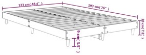 ΠΛΑΙΣΙΟ ΚΡΕΒΑΤΙΟΥ ΜΑΥΡΟ 120X190 ΕΚ. ΑΠΟ ΕΠΕΞΕΡΓΑΣΜΕΝΟ ΞΥΛΟ 832086