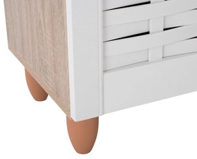 παπουτσοθήκη MCKENNA Ξύλινη με 3 πόρτες Sonama - Λευκό 114,5x34x68Υ εκ. 114.5x34x68 εκ.