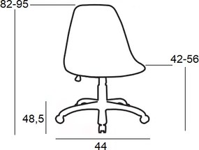 A1330 Pink Pu Καρεκλα Γραφειου