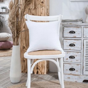 Μαξιλάρι Διακοσμητικό (Με Γέμιση) Anzio 00 White Teoran 43X43 Cotton-Polyester