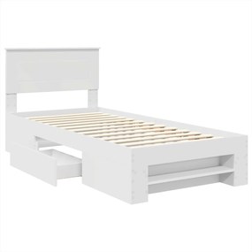 vidaXL Σκελετός Κρεβατιού Λευκό 80 x 200 cm Επεξεργασμένο ξύλο