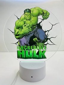 Φωτιστικό 3D Led Plexiglass Hulk