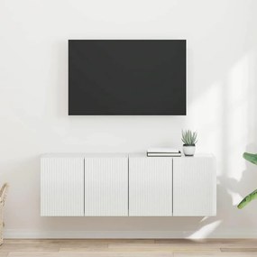 vidaXL Ντουλάπι Τηλεόρασης Τοίχου 2 pcs Υψηλής γυαλάδας λευκό