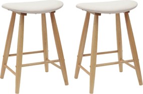 vidaXL Καρέκλες φαγητού 2 pcs Φυσικό 46 x 37 x 63 εκ