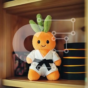 Intra Συλλεκτικό Ξύλινο Παζλ Plywood  4mm - Λούτρινο παιχνίδι καρότο σε καράτε στολή Σε Ξύλινο Κουτί - Διαστάσεις: 10x10 cm – 25 κομμάτια