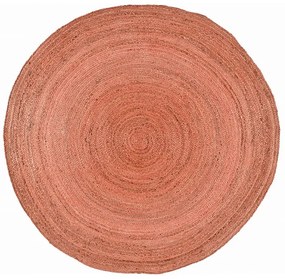 Στρογγυλό Χαλί Καλοκαιρινό (Φ120) Polcarpet Jute Plain Coral