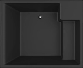 Acrilan Tango Veloure Black - Μπανιέρα Υδρομασάζ 190x160 εκ - Maxxcoat, Αερομασάζ
