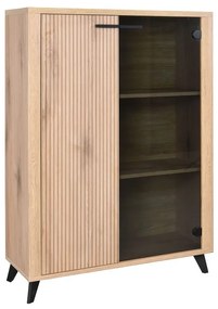 MATIS Βιτρίνα χαμηλή MALAGA κανέλα 90,5x35x129 MATIS870483