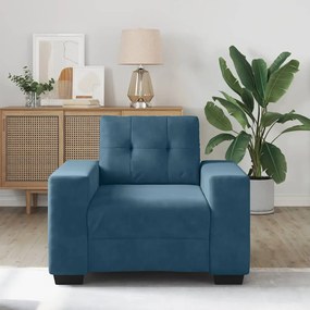 vidaXL Πολυθρόνα-Καναπέ Μπλε Βελούδινη 100x78x80 εκ.