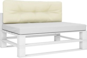 vidaXL Μαξιλάρι Παλέτας Κρεμ 120 x 40 x 12 εκ. Υφασμάτινο