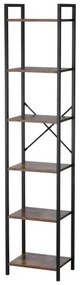 VEVOR Metal Bookshelf Rustic Bookshelf 6-Tier for Living room Bedroom &amp; Office