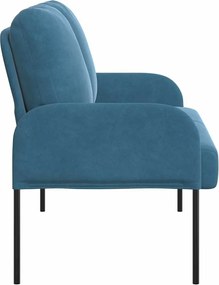 vidaXL Καναπέδες με μαξιλάρι 110cm Μπλε Κόντρα πλακέ