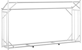 vidaxL Ράφι για καυσόξυλα με κάλυμμα βροχής 200,5x41x110,5 εκ.