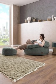 Stewehome Σετ δρομέα ανάπαυσης με πολυθρόνα και πουφ μοντέρνου στιλ 110x110x110 cm